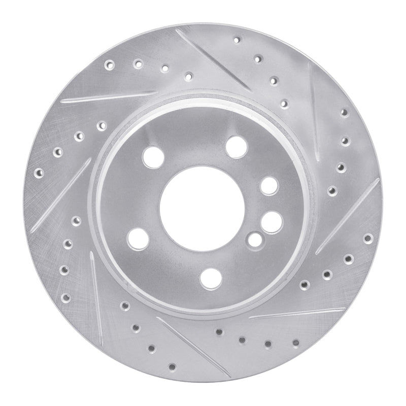 R1 Concepts R1 92-99 Mercedes-Benz 500SEL Rear Right Drilled & Slotted Silver Brake Rotor