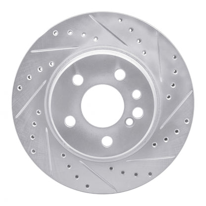 R1 Concepts R1 92-99 Mercedes-Benz 500SEL Rear Right Drilled & Slotted Silver Brake Rotor