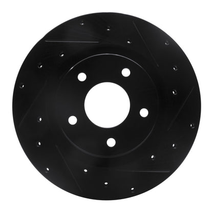 R1 Concepts R1 07-25 Chrysler 200 Front Right Drilled & Slotted Black Brake Rotor