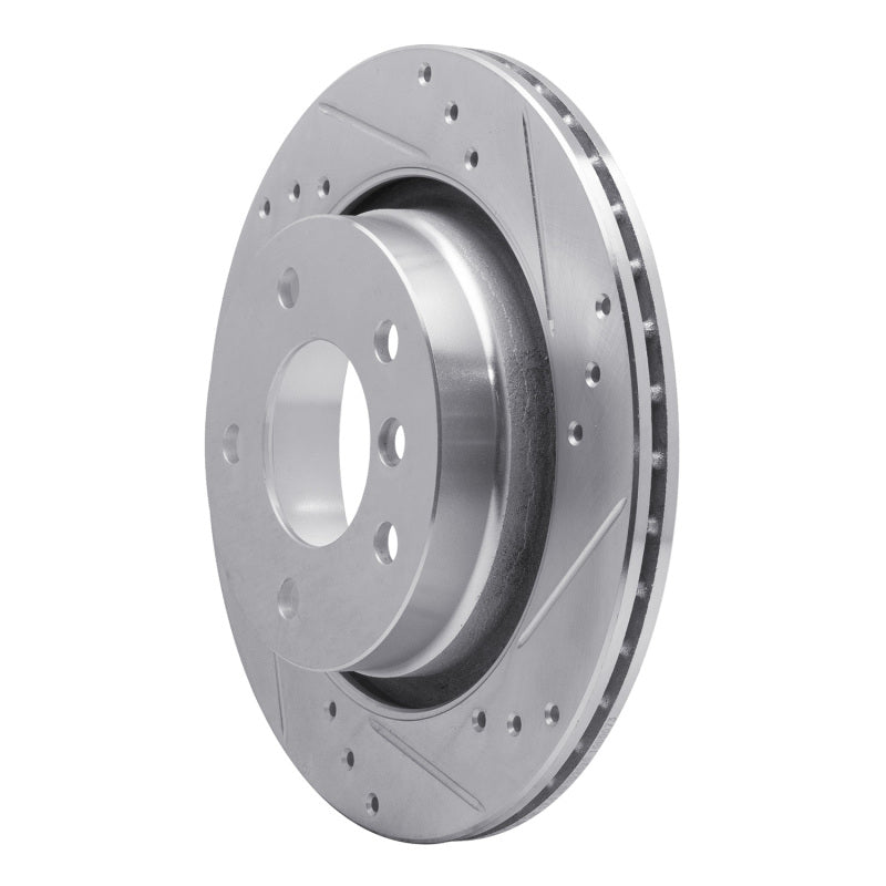 R1 Concepts R1 99-06 BMW 323I Rear Right Drilled & Slotted Silver Brake Rotor