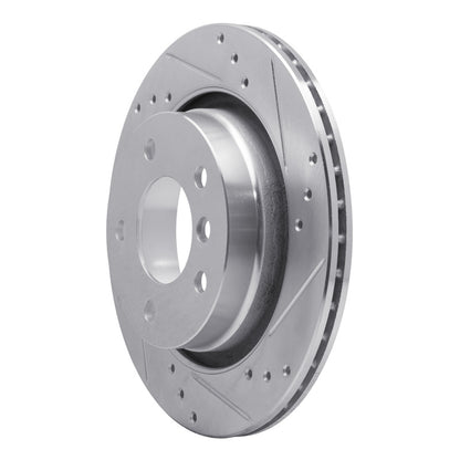 R1 Concepts R1 99-06 BMW 323I Rear Right Drilled & Slotted Silver Brake Rotor