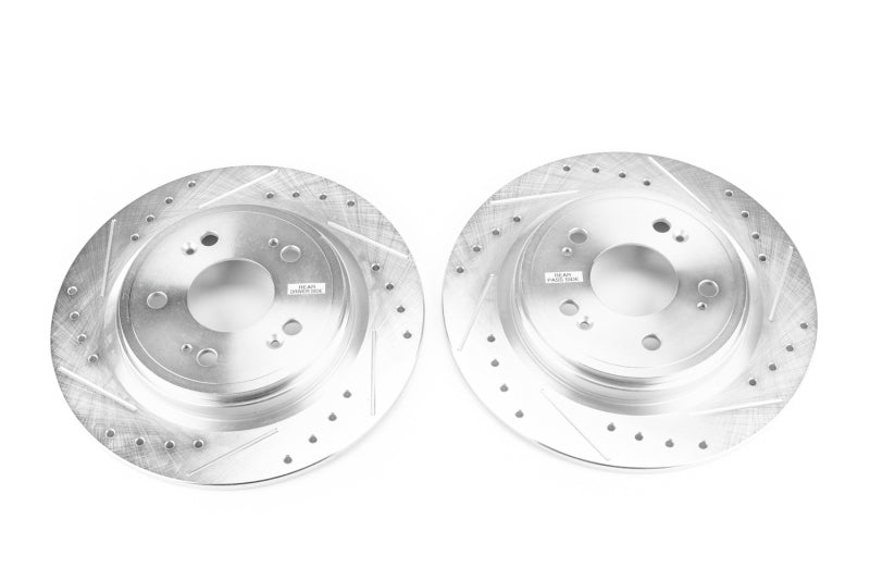 PowerStop Power Stop 14-19 Acura RLX Rear Evolution Drilled & Slotted Rotors - Pair