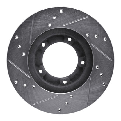 R1 Concepts R1 95-04 Toyota Tacoma Front Right Drilled & Slotted Silver Brake Rotor
