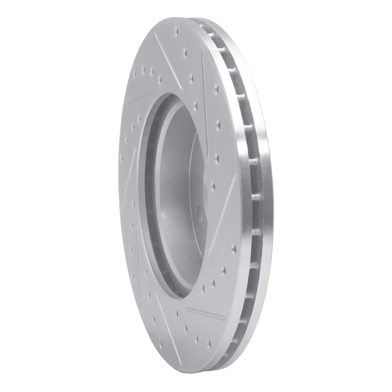 R1 Concepts R1 96-00 Volkswagen EuroVan Front Left Drilled & Slotted Silver Brake Rotor
