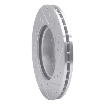 R1 Concepts R1 96-00 Volkswagen EuroVan Front Left Drilled & Slotted Silver Brake Rotor