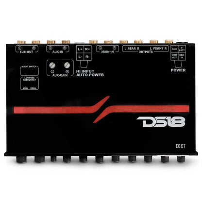 DS18 EQX High Volt 7-Band Equalizer High Level Input Auto Turn On
