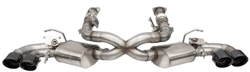 CORSA Performance Corsa 2020-25 Corvette C8 3in Valved Cat-Back 4.5in Blk Quad Tips - Fits Factory Perf Exhaust w/ AFM