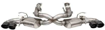 CORSA Performance Corsa 2020-25 Corvette C8 3in Valved Cat-Back 4.5in Blk Quad Tips - Fits Factory Perf Exhaust w/ AFM