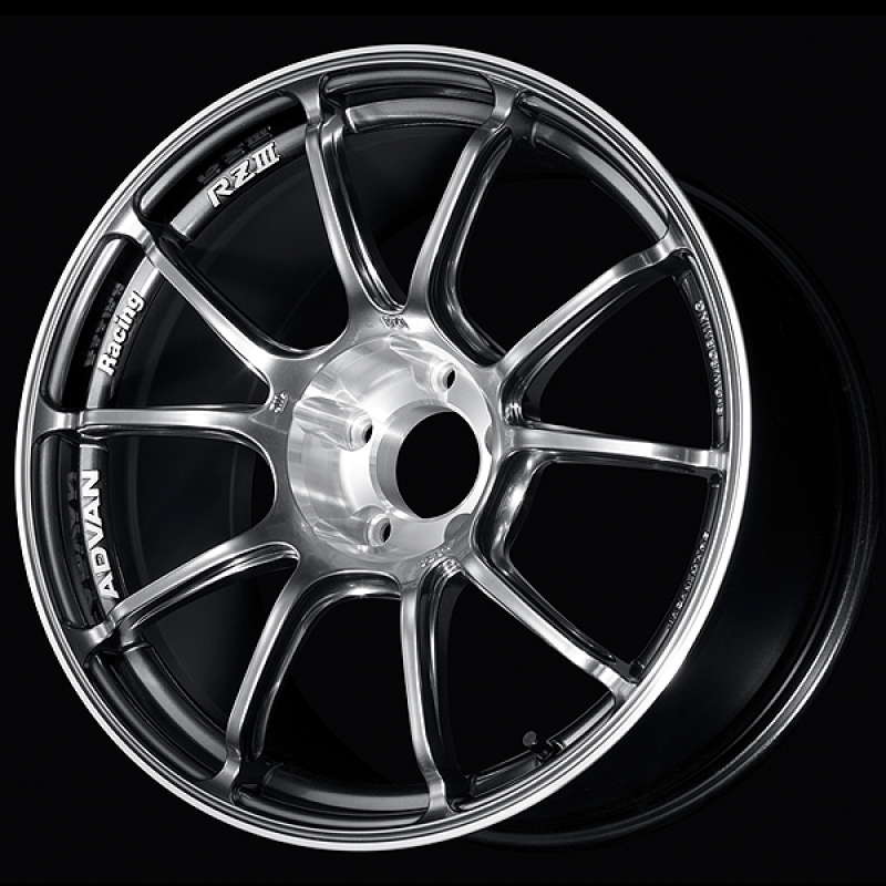 Advan RZIII 18x8.0 / +42 Offset / 5x112 BC / 66.5mm Bore / Hyper Platinum Black & Diamond Cut