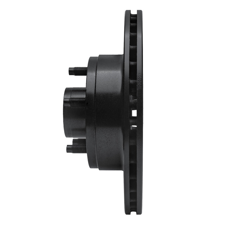 R1 Concepts R1 74-80 Ford Granada Front Right Drilled & Slotted Black Brake Rotor