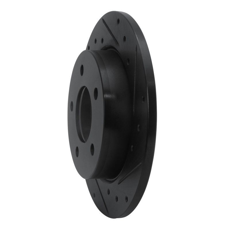 R1 Concepts R1 04-13 Mazda 3 Rear Right Drilled & Slotted Black Brake Rotor