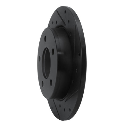 R1 Concepts R1 04-13 Mazda 3 Rear Right Drilled & Slotted Black Brake Rotor