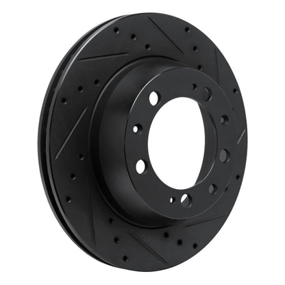 R1 Concepts R1 86-95 Porsche 944 Turbo Rear Right Drilled & Slotted Black Brake Rotor