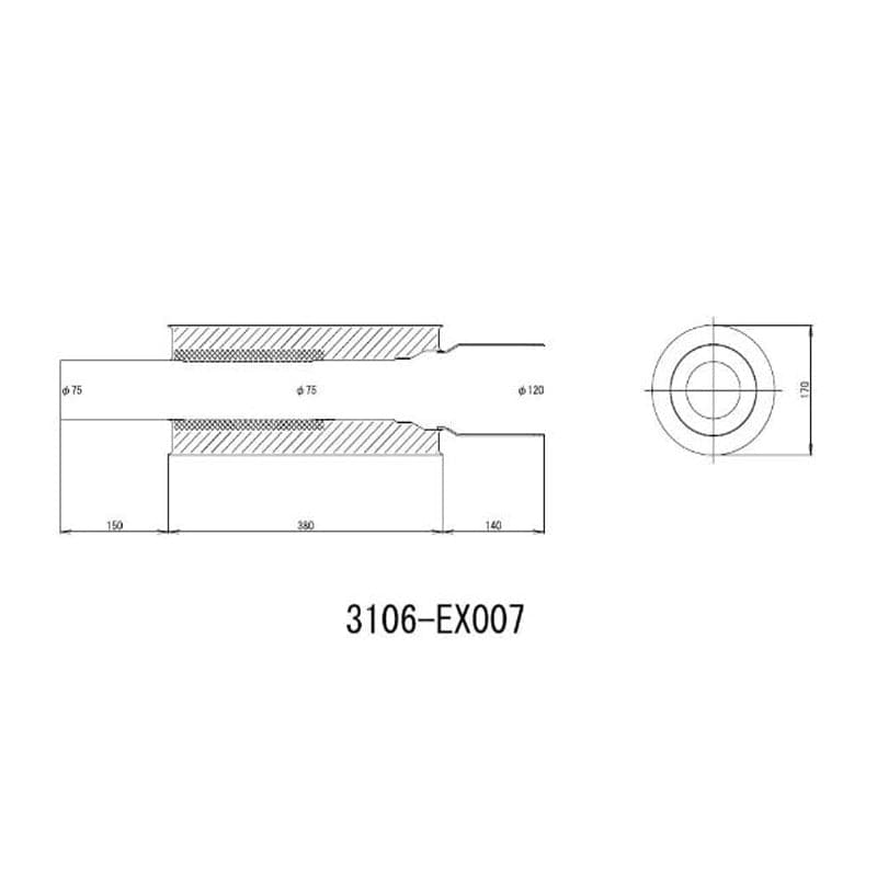 HKS 3106-EX007 Universal SS Hi-Power Muffler (120mm tip / 75mm piping)