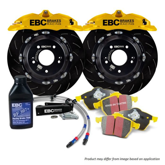 EBC BBK040YEL2 Big Brake Kit Front 330x28mm Curved Slotted Apollo4 Yellow