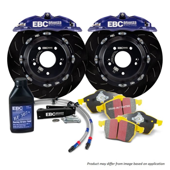 EBC BBK027BLU1 Big Brake Kit Front 330x28mm Curved Slotted Apollo4 Blue