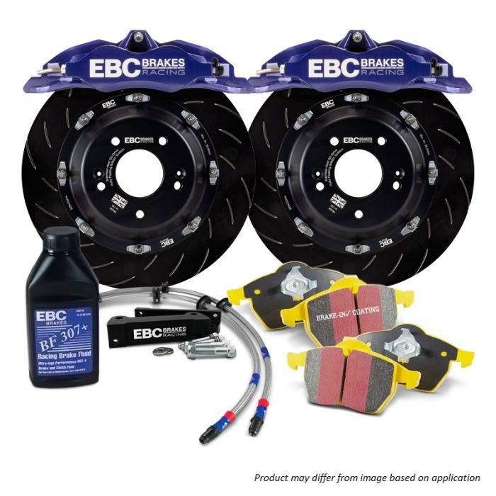 EBC BBK040BLU2 Big Brake Kit Front 330x28mm Curved Slotted Apollo4 Blue
