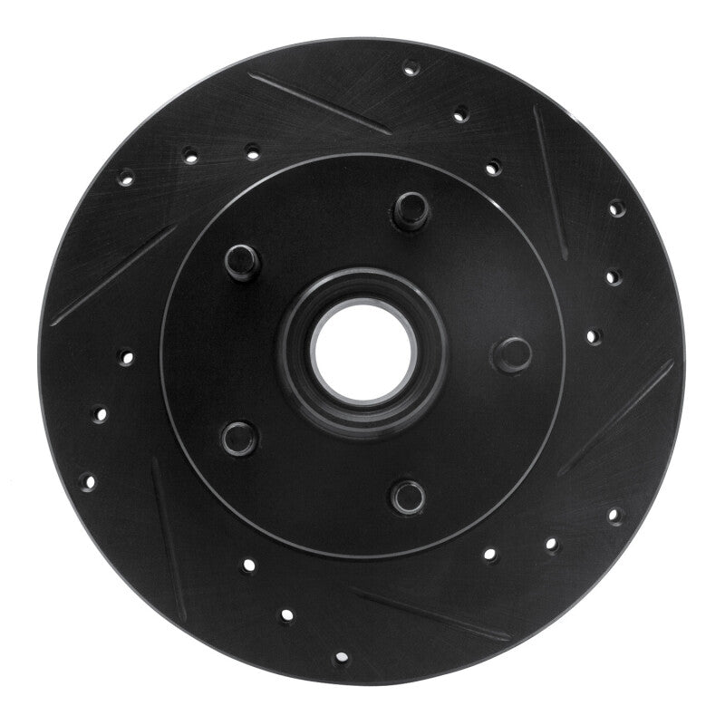 R1 Concepts R1 95-97 Ford Ranger (USA/Canada) Front Right Drilled & Slotted Black Brake Rotor