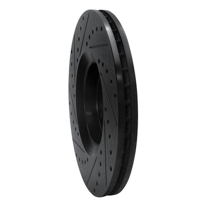 R1 Concepts R1 03-11 Cadillac BLS (Mexico) Front Right Drilled & Slotted Black Brake Rotor