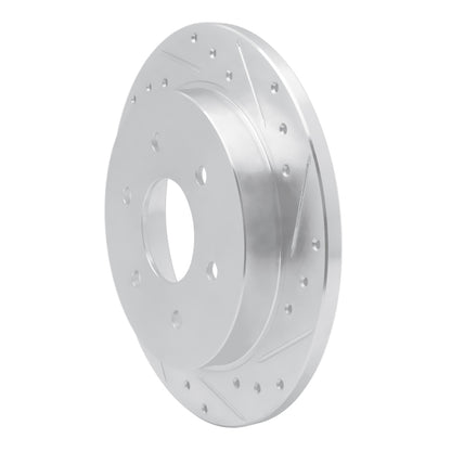 R1 Concepts R1 04-15 Infiniti QX56 Rear Right Drilled & Slotted Silver Brake Rotor