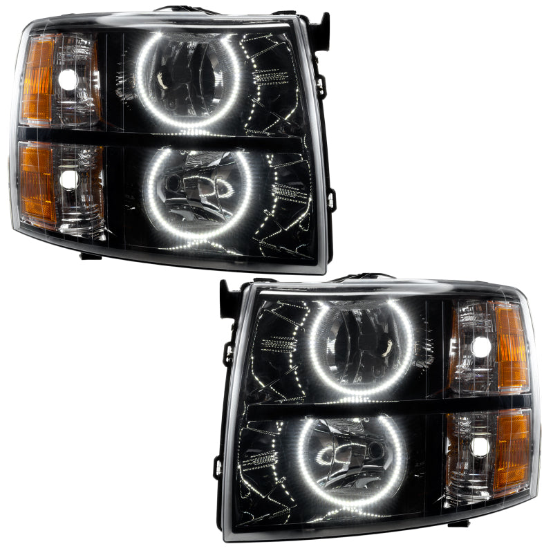 ORACLE Lighting Oracle 07-13 Chevrolet Silverado SMD HL - Black - Round Style - White