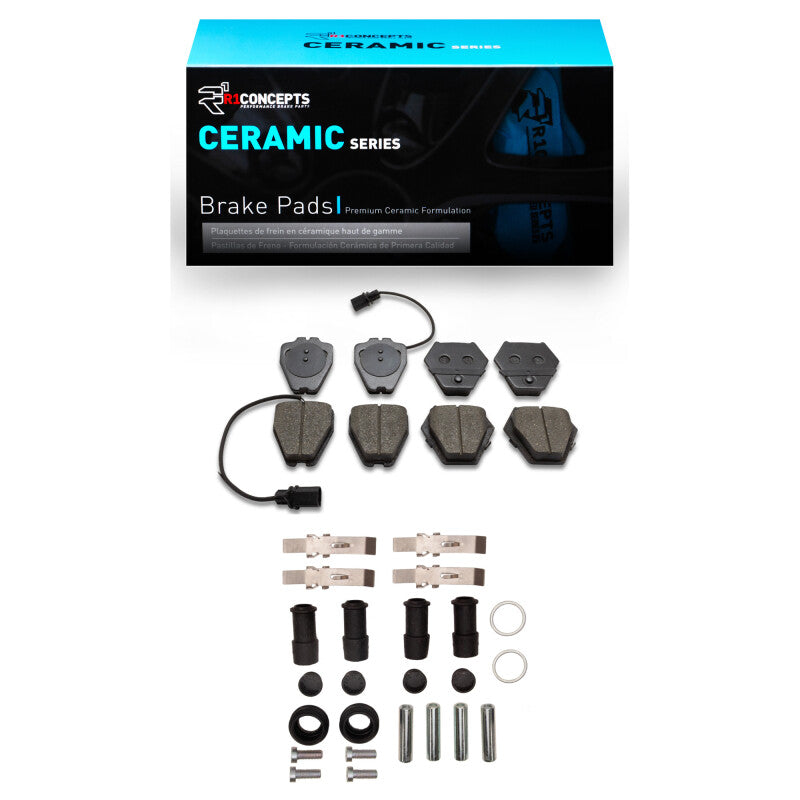 R1 Concepts R1 1999-2005 Audi S6 Front R1 Ceramic Pads & Hardware Kit