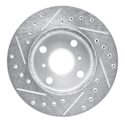 R1 Concepts R1 88-92 Geo Prizm Front Right Drilled & Slotted Silver Brake Rotor