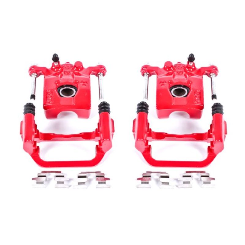 PowerStop Power Stop 02-06 Nissan Altima Rear Red Calipers w/Brackets - Pair