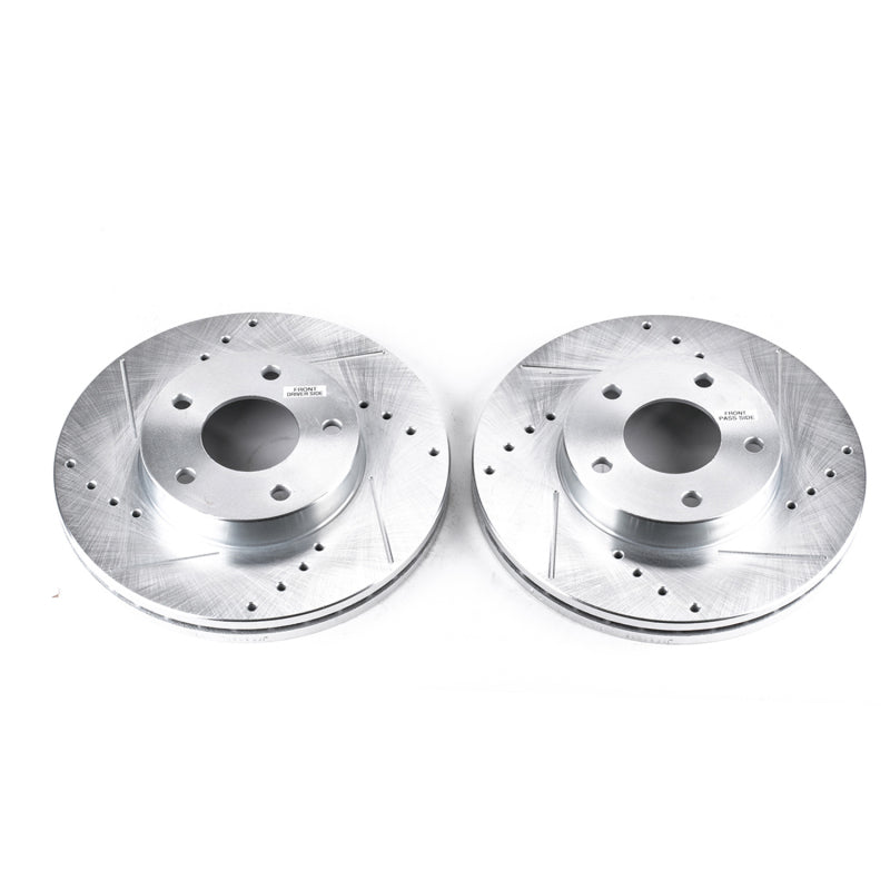 PowerStop Power Stop 89-90 Nissan 300ZX Front Evolution Drilled & Slotted Rotors - Pair