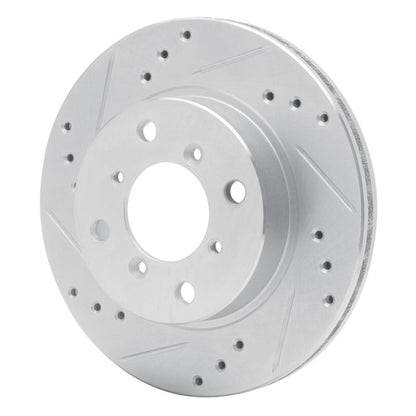 R1 Concepts R1 95-02 Suzuki Esteem Front Left Drilled & Slotted Silver Brake Rotor