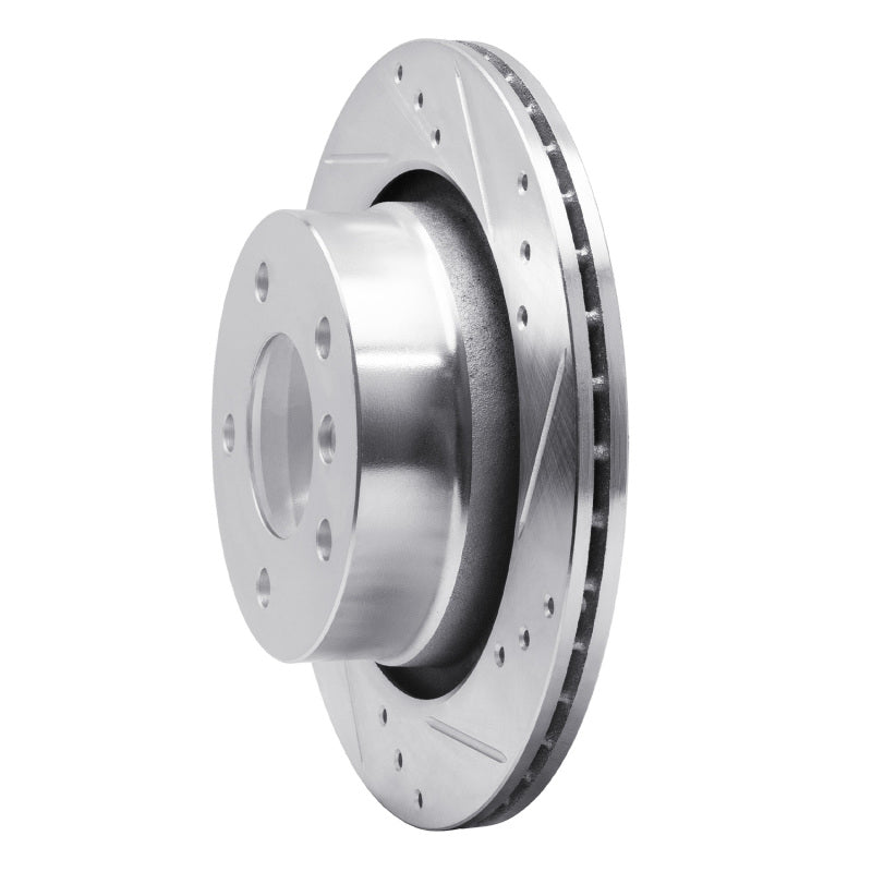 R1 Concepts R1 03-08 BMW Z4 Rear Right Drilled & Slotted Silver Brake Rotor