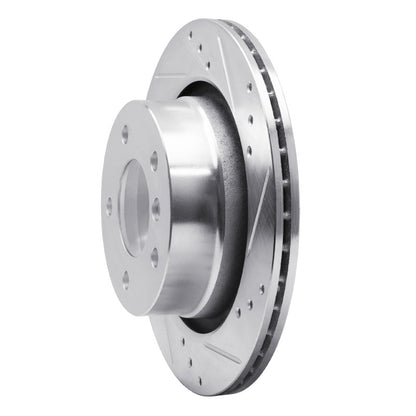 R1 Concepts R1 03-08 BMW Z4 Rear Right Drilled & Slotted Silver Brake Rotor