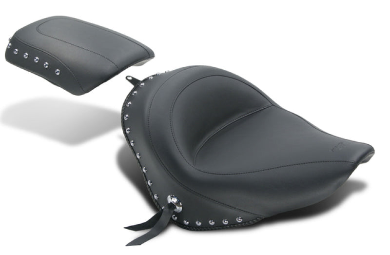 Mustang Motorcycle Mustang 06-17 Harley Softail Wide Tire (200mm) Standard Touring Solo Seat w/Studs - Black