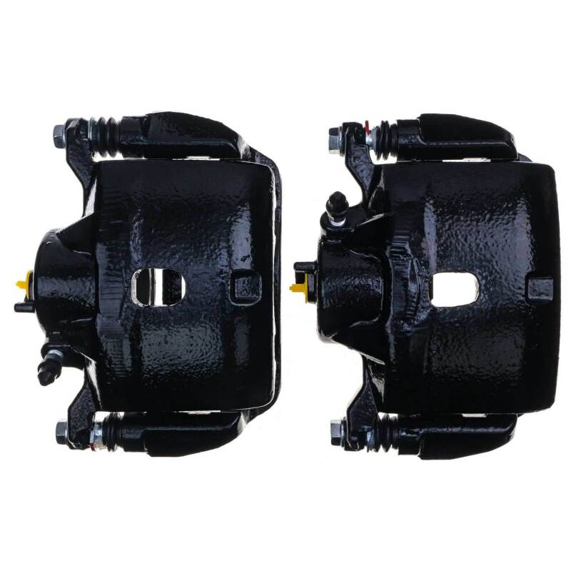 PowerStop Power Stop 02-04 Honda CR-V Front Black Caliper - Pair w/Bracket
