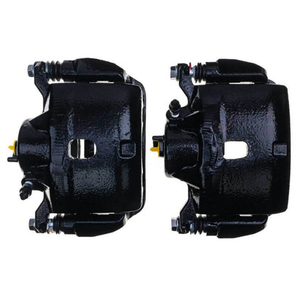 PowerStop Power Stop 02-04 Honda CR-V Front Black Caliper - Pair w/Bracket