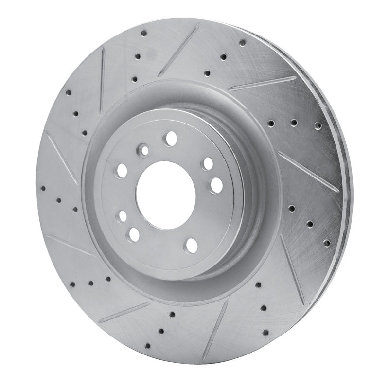 R1 Concepts R1 13-19 Mercedes-Benz GL350 Front Left Drilled & Slotted Silver Brake Rotor