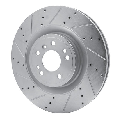R1 Concepts R1 13-19 Mercedes-Benz GL350 Front Left Drilled & Slotted Silver Brake Rotor