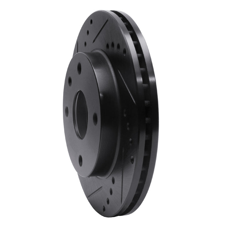 R1 Concepts R1 04-10 Chevrolet Optra (USA/Canada) Front Left Drilled & Slotted Black Brake Rotor