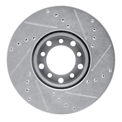 R1 Concepts R1 79-85 Mercedes-Benz 380SL Front Left Drilled & Slotted Silver Brake Rotor