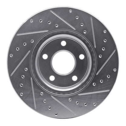 R1 Concepts R1 04-19 Ford Escape Front Left Drilled & Slotted Silver Brake Rotor