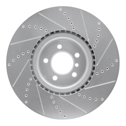 R1 Concepts R1 10-12 Land Rover Range Rover Front Left Drilled & Slotted Silver Brake Rotor