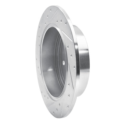 R1 Concepts R1 04-05 Toyota RAV4 Rear Right Drilled & Slotted Silver Brake Rotor