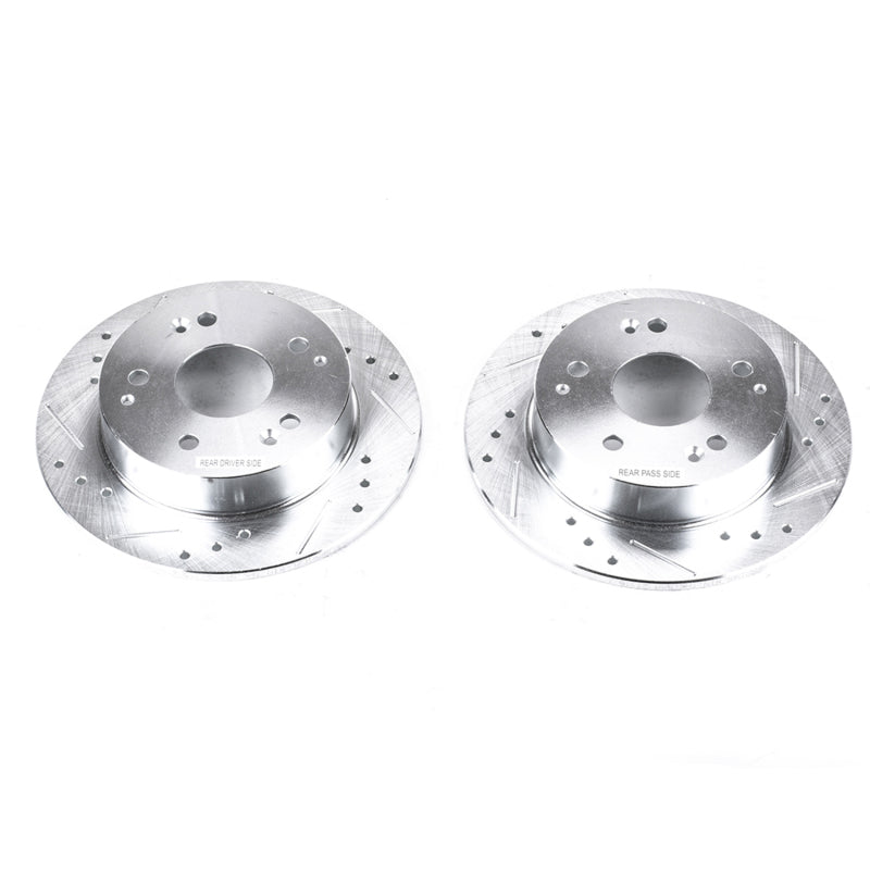 PowerStop Power Stop 97-98 Acura Integra Rear Evolution Drilled & Slotted Rotors - Pair