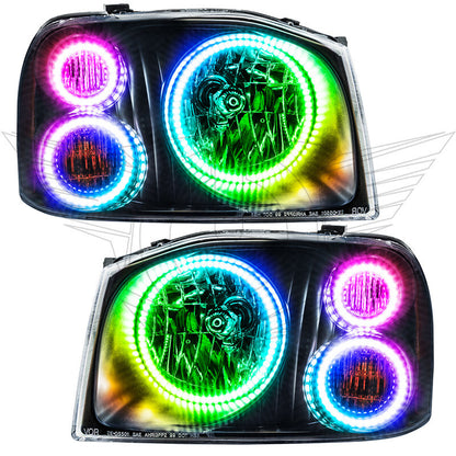 ORACLE Lighting Oracle Nissan Frontier 01-04 Halo Kit - Triple - ColorSHIFT w/o Controller