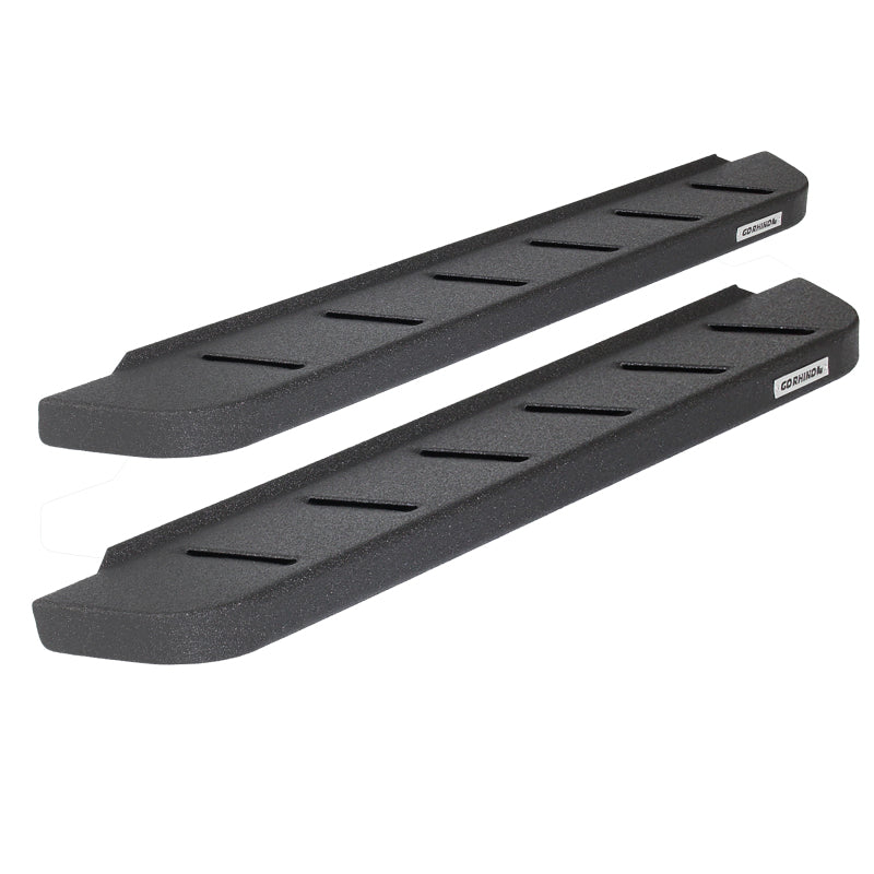 Go Rhino RB10 Slim Running Boards 57in. Cab Length - Tex. Blk (No Drill/Mounting Brackets Required)