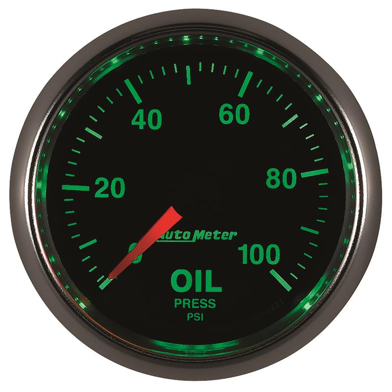 Autometer GS 52mm 0-100 PSI Mechanical Oil Pressure Gauge