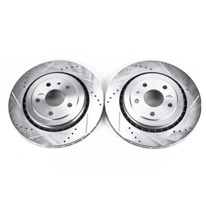 PowerStop Power Stop 16-18 Cadillac ATS Rear Evolution Drilled & Slotted Rotors - Pair