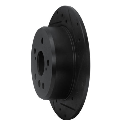 R1 Concepts R1 92-03 Lexus ES300 Rear Right Drilled & Slotted Black Brake Rotor