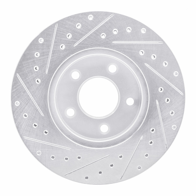 R1 Concepts R1 01-07 Buick Rendezvous Front Right Drilled & Slotted Silver Brake Rotor