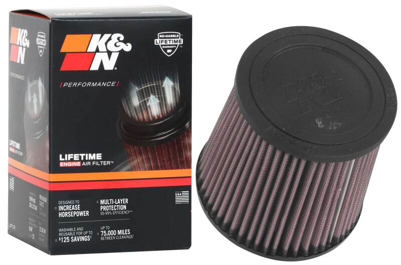 K&N Engineering K&N Universal Air Filter 4in Flange / 5-3/8 in Base / 4-1/2in Top / 5in Height